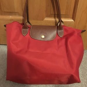 Longchamp Medium Red Tote